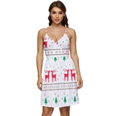 Christmas V-neck Pocket Summer Dress  by saad11