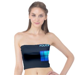 Blue Tardis Doctor Who Police Call Box Tube Top by Cendanart