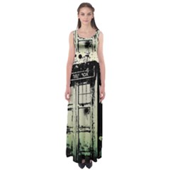 Doctor Who Tardis Empire Waist Maxi Dress by Cendanart