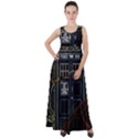 Tardis Doctor Who Magic Travel Macine Fantasy Empire Waist Velour Maxi Dress View1