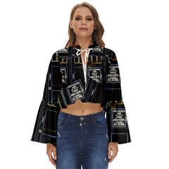 Tardis Doctor Who Magic Travel Macine Fantasy Boho Long Bell Sleeve Top by Cendanart