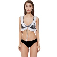 Tire Low Cut Ruffle Edge Bikini Top by Ket1n9