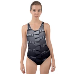 Tire Cut-out Back One Piece Swimsuit by Ket1n9