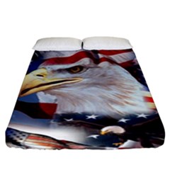 United States Of America Images Independence Day Fitted Sheet (king Size) by Ket1n9