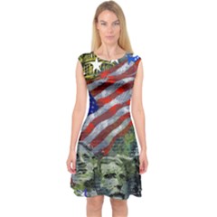 Usa United States Of America Images Independence Day Capsleeve Midi Dress by Ket1n9