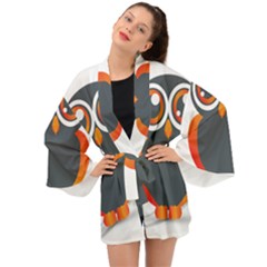 Owl Logo Long Sleeve Kimono by Ket1n9