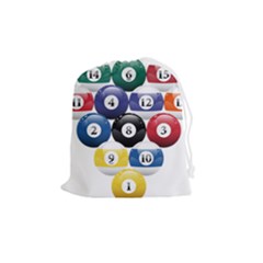 Racked Billiard Pool Balls Drawstring Pouch (medium) by Ket1n9