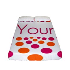 Be Yourself Pink Orange Dots Circular Fitted Sheet (full/ Double Size) by Ket1n9