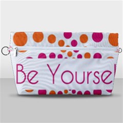 Be Yourself Pink Orange Dots Circular Handbag Organizer by Ket1n9