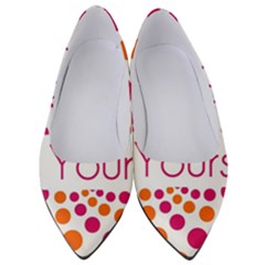 Be Yourself Pink Orange Dots Circular Women s Low Heels by Ket1n9