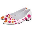 Be Yourself Pink Orange Dots Circular Women s Low Heels View2