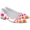 Be Yourself Pink Orange Dots Circular Women s Low Heels View3