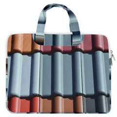 Shingle Roof Shingles Roofing Tile Macbook Pro 13  Double Pocket Laptop Bag by Ket1n9