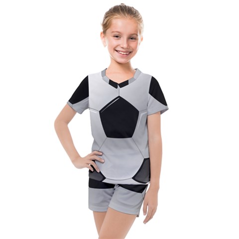 Soccer Ball Kids  Mesh T-shirt And Shorts Set by Ket1n9