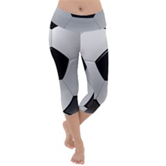 Soccer Ball Lightweight Velour Capri Yoga Leggings by Ket1n9