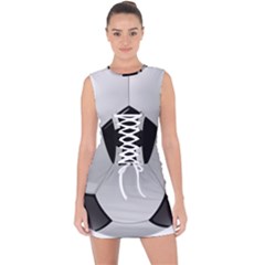 Soccer Ball Lace Up Front Bodycon Dress by Ket1n9