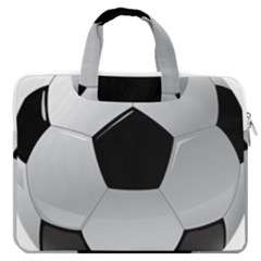 Soccer Ball Macbook Pro 16  Double Pocket Laptop Bag  by Ket1n9