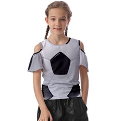 Soccer Ball Kids  Butterfly Cutout T-shirt by Ket1n9