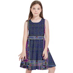 Cad Technology Circuit Board Layout Pattern Kids  Skater Dress by Ket1n9