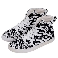 Ying Yang Tattoo Women s Hi-top Skate Sneakers by Ket1n9