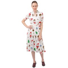 Christmas Keyhole Neckline Chiffon Dress by saad11