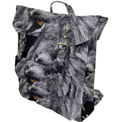 Angry Male Lion Roar Wild Animal Buckle Up Backpack by Cendanart