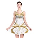 Simulated Gold Leaf Gilded Butterfly Reversible Skater Dress View1