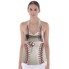 Baseball Tie Back Tankini Top by Ket1n9