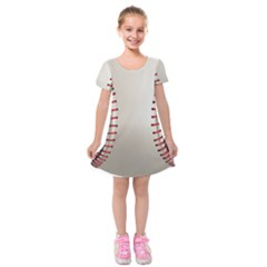 Baseball Kids  Short Sleeve Velvet Dress by Ket1n9