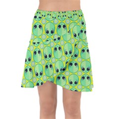 Alien Pattern- Wrap Front Skirt by Ket1n9