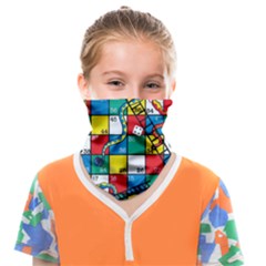 Snakes And Ladders Face Covering Bandana (kids) by Ket1n9