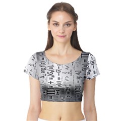 Science Formulas Short Sleeve Crop Top by Ket1n9