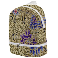 Traditional Art Batik Pattern Zip Bottom Backpack by Ket1n9