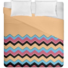 Chevrons Patterns Colorful Stripes Duvet Cover Double Side (king Size) by Ket1n9