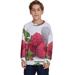 Fruit Healthy Vitamin Vegan Kids  Crewneck Sweatshirt by Ket1n9