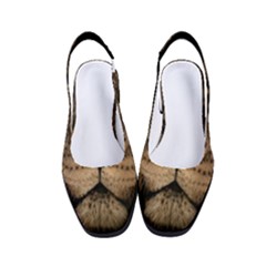 African Lion Mane Close Eyes Women s Classic Slingback Heels by Ket1n9