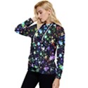 Christmas Star Gloss Lights Light Women s Lightweight Drawstring Hoodie View2