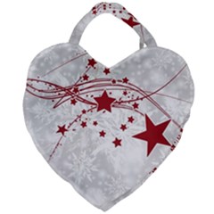 Christmas Star Snowflake Giant Heart Shaped Tote by Ket1n9