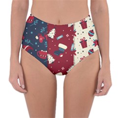 Flat Design Christmas Pattern Collection Art Reversible High-waist Bikini Bottoms by Ket1n9