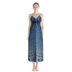 Data Computer Internet Online Button Up Chiffon Maxi Dress by Ket1n9