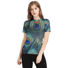 Feathers Art Peacock Sheets Patterns Women s Short Sleeve Rash Guard by Ket1n9