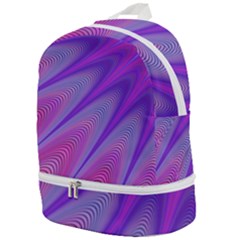 Purple Star Sun Sunshine Fractal Zip Bottom Backpack by Ket1n9