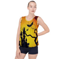 Halloween Night Terrors Bubble Hem Chiffon Tank Top by Ket1n9