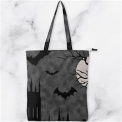 Halloween Background Halloween Scene Double Zip Up Tote Bag by Ket1n9