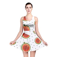 Seamless Background Pattern-with-watermelon Slices Reversible Skater Dress by Ket1n9