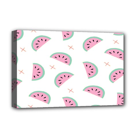 Fresh Watermelon Slices Texture Deluxe Canvas 18  X 12  (stretched) by Ket1n9
