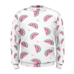 Fresh Watermelon Slices Texture Men s Sweatshirt by Ket1n9