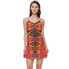 Casanova Abstract Art-colors Cool Druffix Flower Freaky Trippy Short Frill Dress by Ket1n9