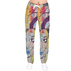 Graffiti Mural Street Art Painting Women Velvet Drawstring Pants by Ket1n9