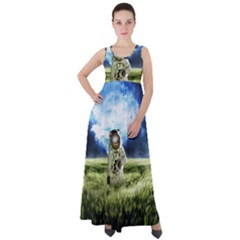 Astronaut Empire Waist Velour Maxi Dress by Ket1n9